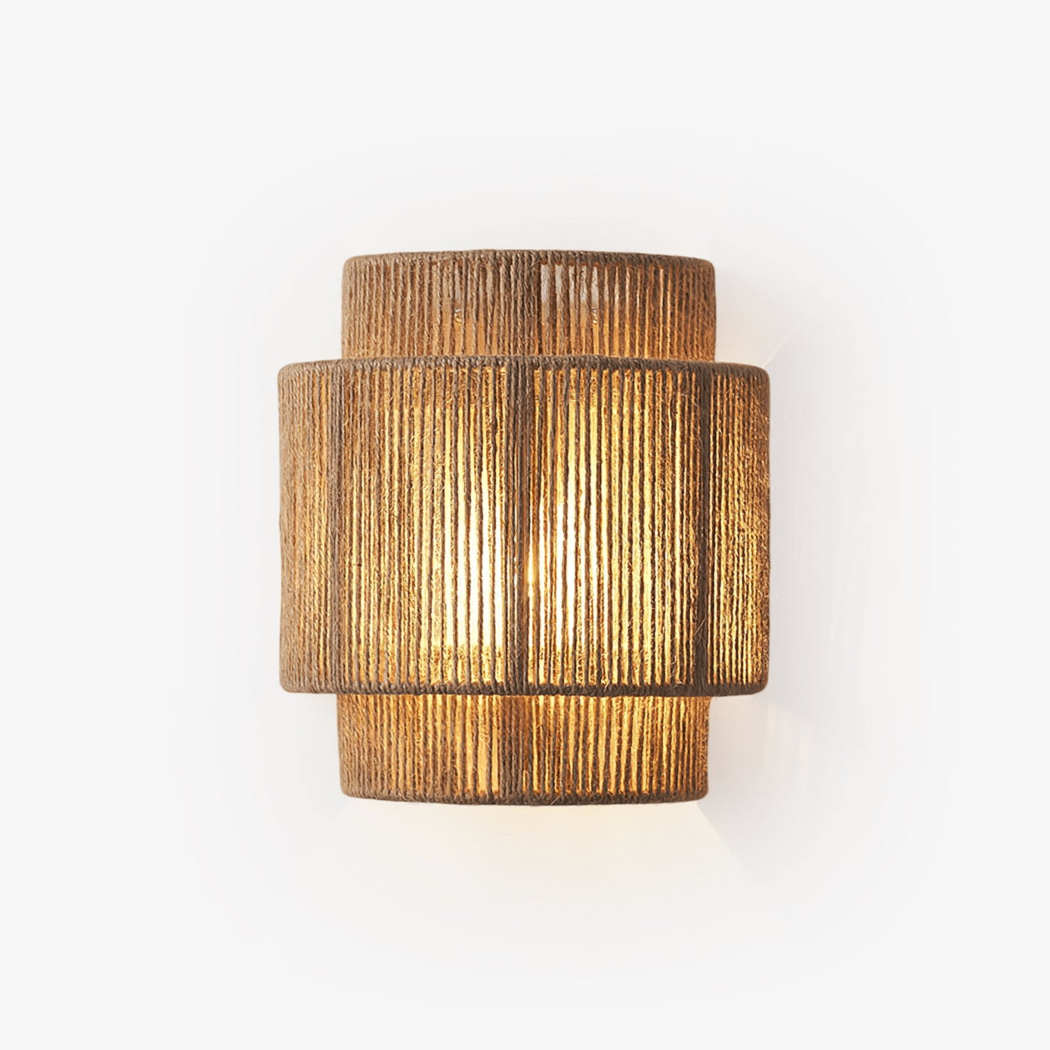 Lustra Aplique de pared Rústico Tejido Dorado