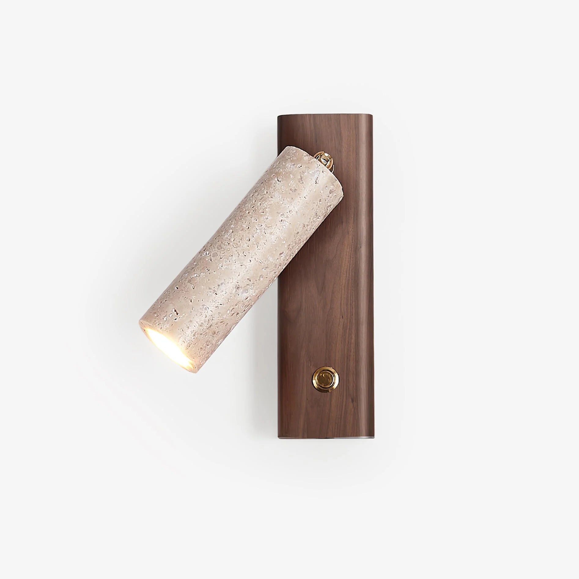 Ornoria Aplique de pared Cilíndrica Travertino Foco Moderno