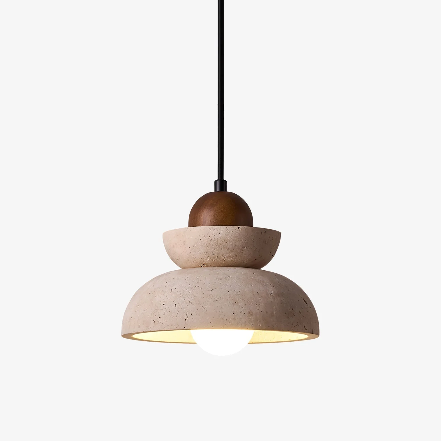 Zophaos Lámpara Colgante Minimalista de Travertino