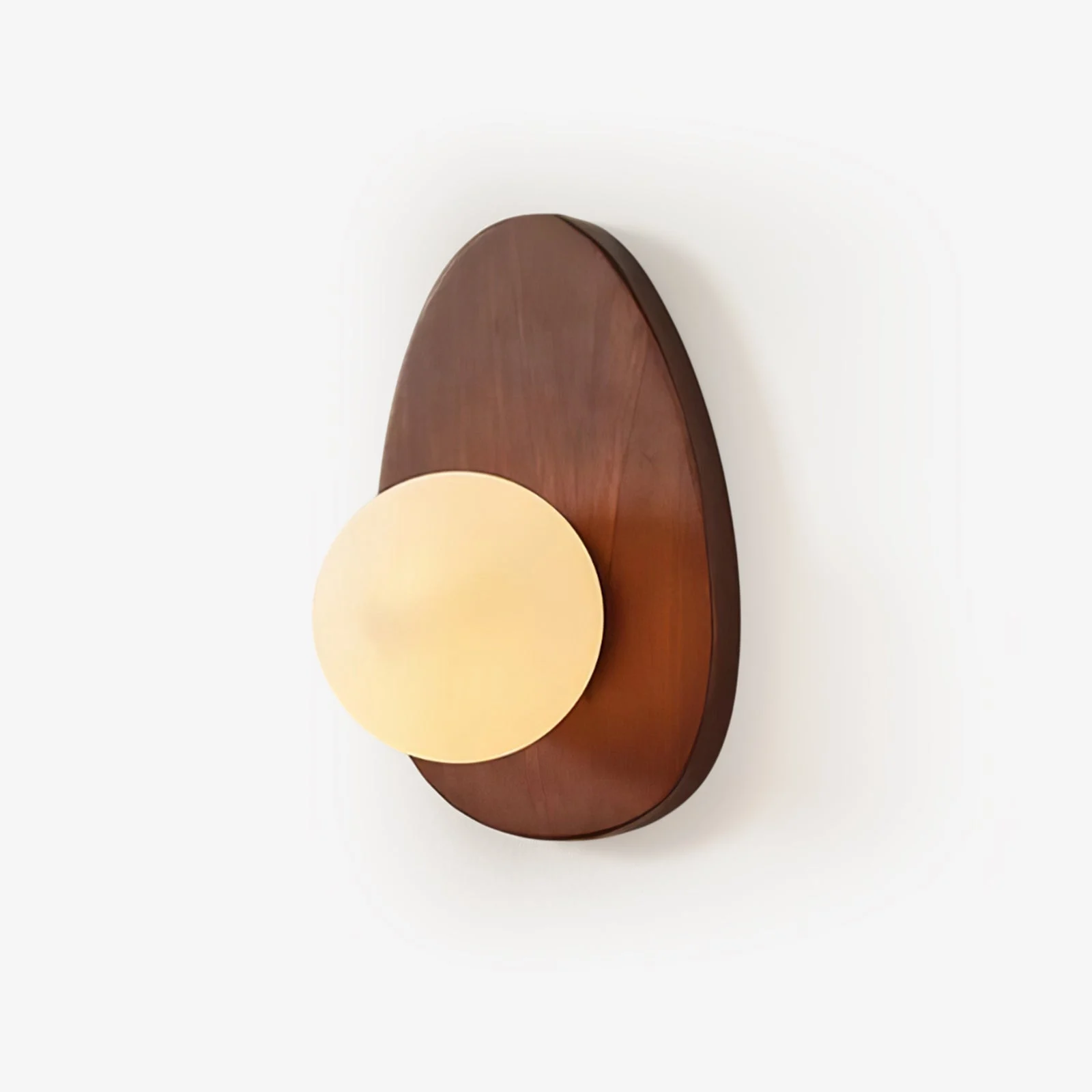 Ephael Aplique de pared Nogal Vidrio Premium Nórdico Arte