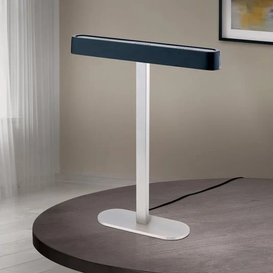 Lámpara de mesa LED Auftakt níquel/negro