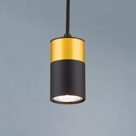 Lámpara colgante Martini negro/oro