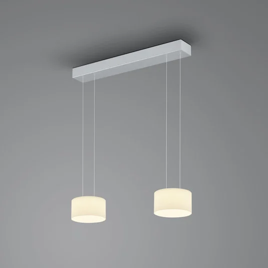 BANKAMP Grand Opal colgante, 2 luces, aluminio
