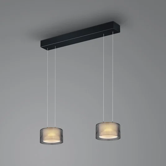 BANKAMP Grand Groove Lámpara colgante LED, versión de 2 luces