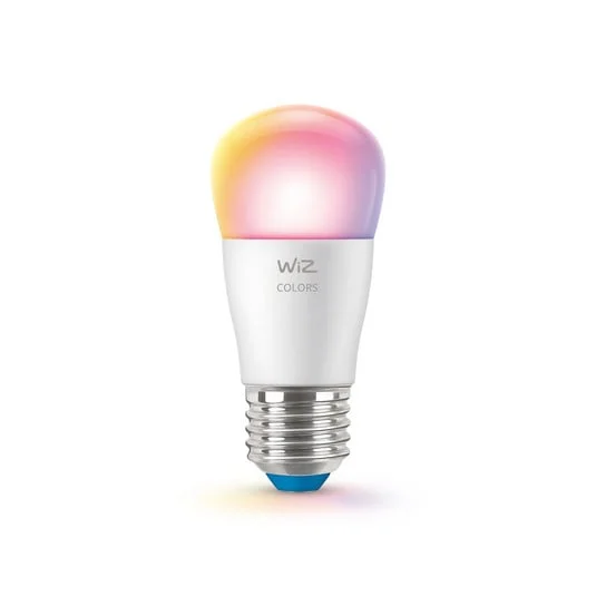bombilla LED WiZ P45 E27 4,9 W gota satinada RGBW