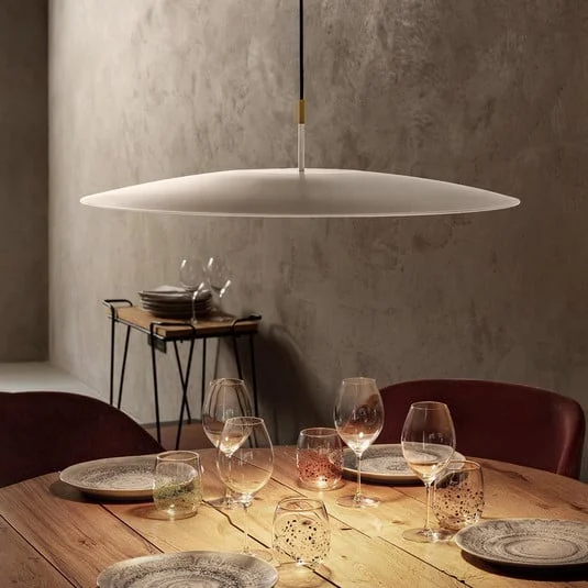 OLEV Overfly Plus lámpara colgante LED blanco/oro Ø55cm