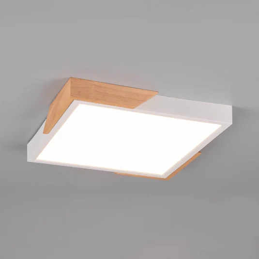 Plafón LED Meta, 31,5x31,5cm, 3.000K, blanco