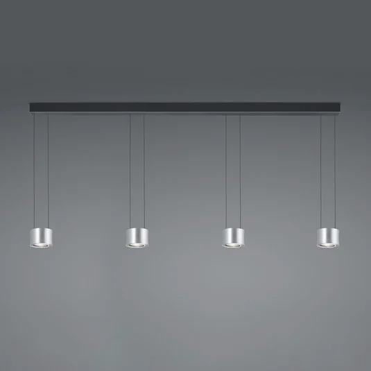 BANKAMP Impulse Flex colgante LED 4 luces níquel