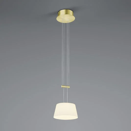 BANKAMP Lámpara colgante LED Conus, 1 luz, latón