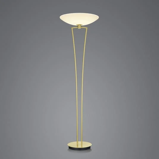 BANKAMP Lady lámpara LED de pie, ZigBee, latón