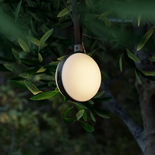 lámpara exterior LED Bring to go Ø 12 cm blanco/negro