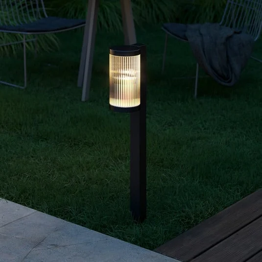 Bolardo luminoso Coupar Garden de aluminio, negro