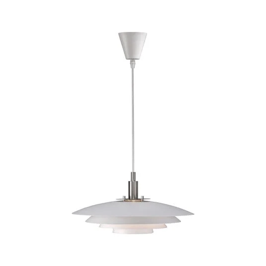 Lámpara colgante Bretagne multicapas, blanco