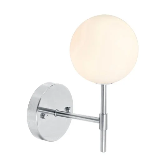 PR Home Sigma S aplique de pared, cromo/opal, 1 luz 25 cm cristal