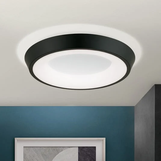 Plafón LED Look, negro/blanco