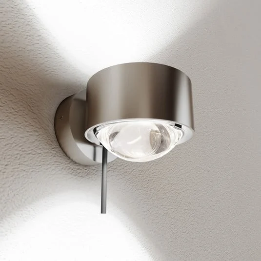 Puk! 80 Wall foco LED lentes claras cromo mate