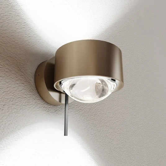 Puk! 80 Wall foco LED lentes claras níquel mate