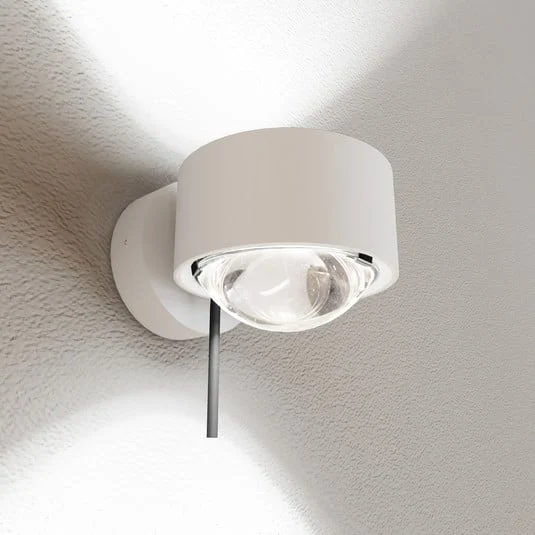 Puk! 80 Wall foco LED lentes claras blanco mate