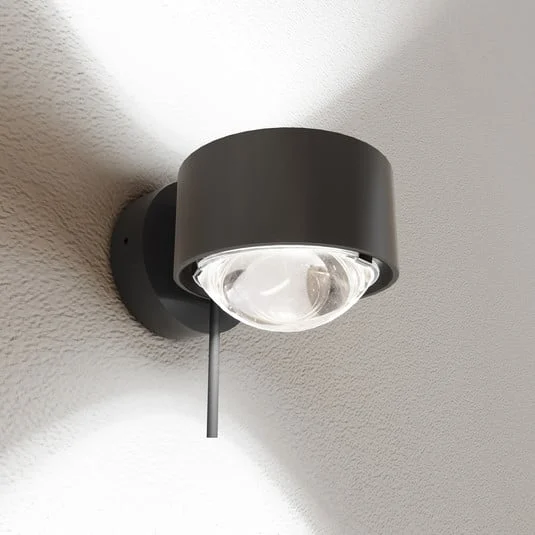 Puk! 80 Wall foco LED lentes claras antracita mate