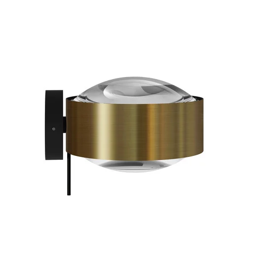 Puk! 120 Wall foco LED lentes claras latón/negro