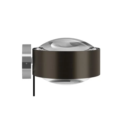 Puk! 120 Wall foco LED lentes claras marrón/cromo