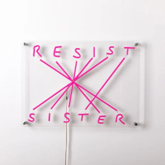 Aplique decorativo LED Resist-Sister, fucsia