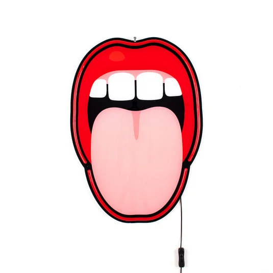 Aplique decorativo LED Tongue, 41x58cm