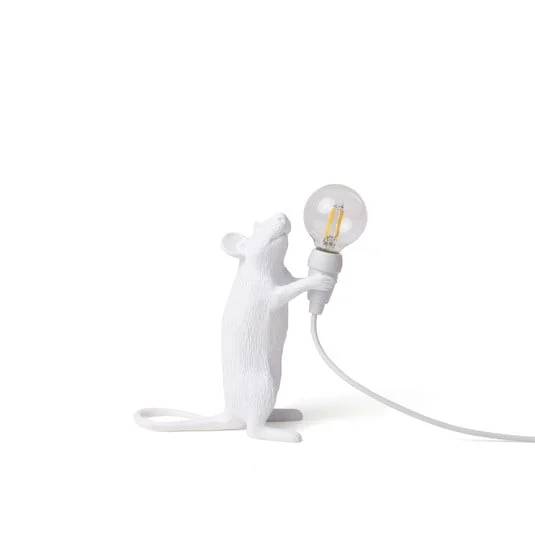 SELETTI Ratón Bombilla LED lámpara decorativa USB vertical blanco