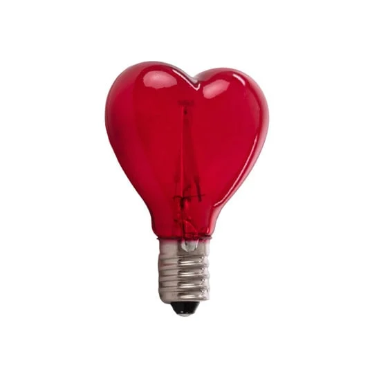 bombilla LED SELETTI E14 1W 5V, Mouse Lamp, corazón rojo