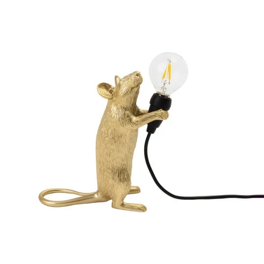 SELETTI Lámpara Ratón LED lámpara decorativa USB de pie oro