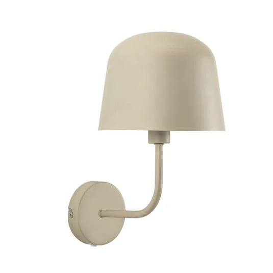 Forlight aplique de pared Fres, beige, acero, ancho 18,5 cm