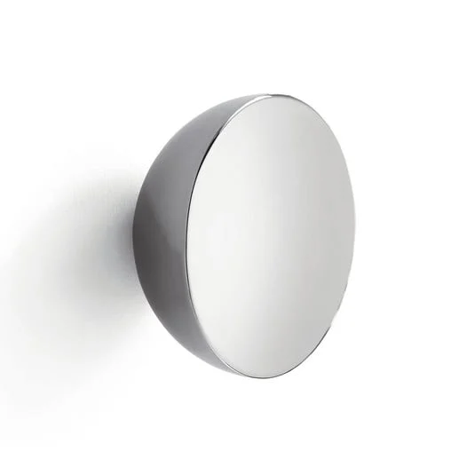 New Works Espejo de pared Aura Small, Ø 10 cm, acero inoxidable