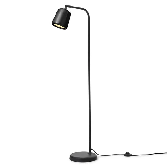 Lámpara de pie New Works, material: negro, mármol, altura: 125 cm