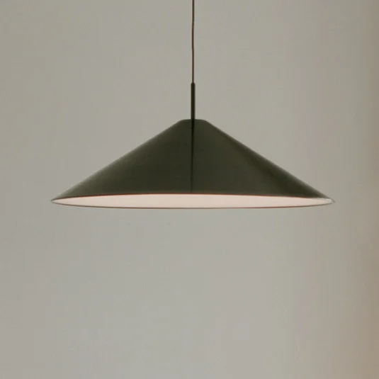 New Works Lámpara colgante LED Brolly, Ø 70 cm, negro, aluminio