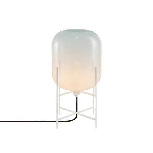 pulpo lámpara de mesa Oda Small, luz de luna blanco/blanco, altura 45 cm