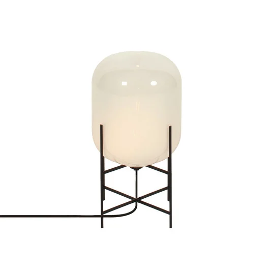 pulpo lámpara de mesa Oda Small, blanco/negro, altura 45 cm