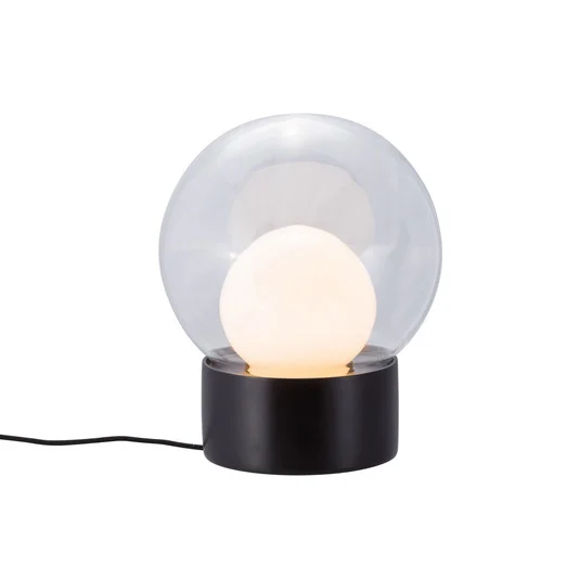 pulpo lámpara de mesa Boule Small, transparente/opal/negro, vidrio