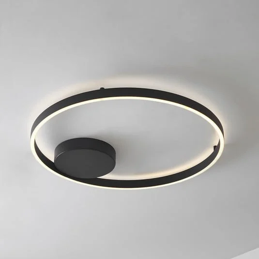 plafón LED inteligente Lucande Moise, negro, CCT, Tuya
