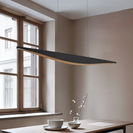 Lámpara colgante LED Lucande Clavit, negra, 140 cm, atenuable