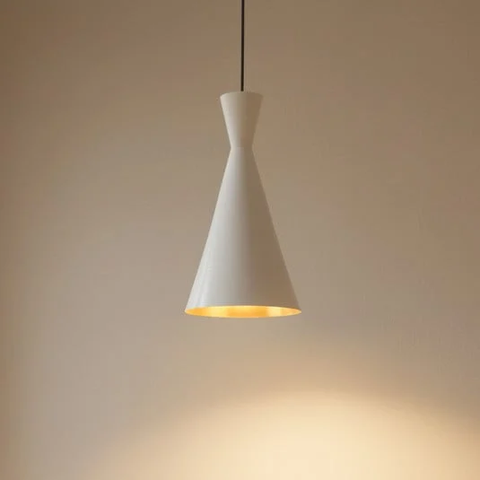 Lámpara colgante Glenora, blanca, Ø 18 cm, metal, E27