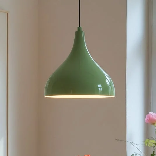 Lámpara colgante Adash, verde menta, metal, Ø 26 cm, E27