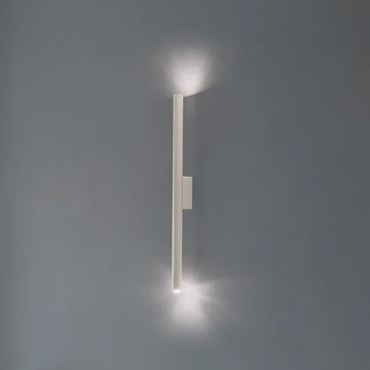 Aplique de pared Pastelo, beige, altura 20 cm, acero, 2 luces.