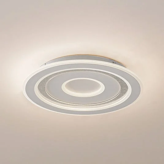 Plafón LED Lindby Lorvik, Ø 40 cm, blanco, CCT, atenuable