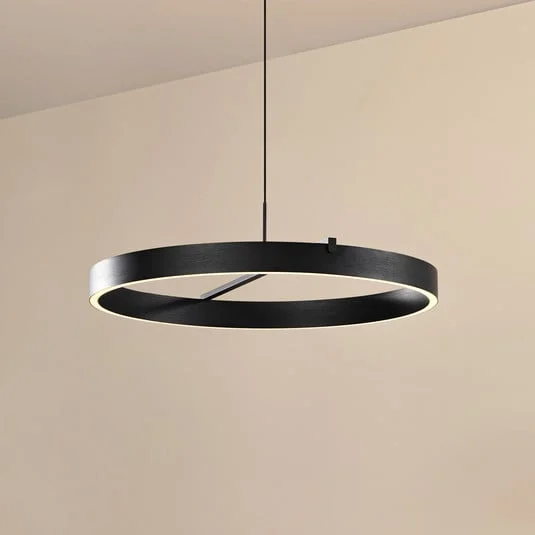 Lámpara colgante LED Lucande Rovan, Ø 60 cm, negro, CCT, atenuable