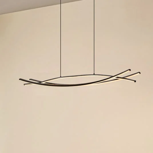 Lámpara colgante LED Lucande Sayori, 98 cm, negra, atenuable