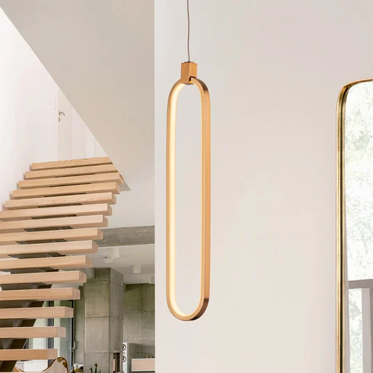 Lámpara colgante LED Colette, oro rosa, 1 luz