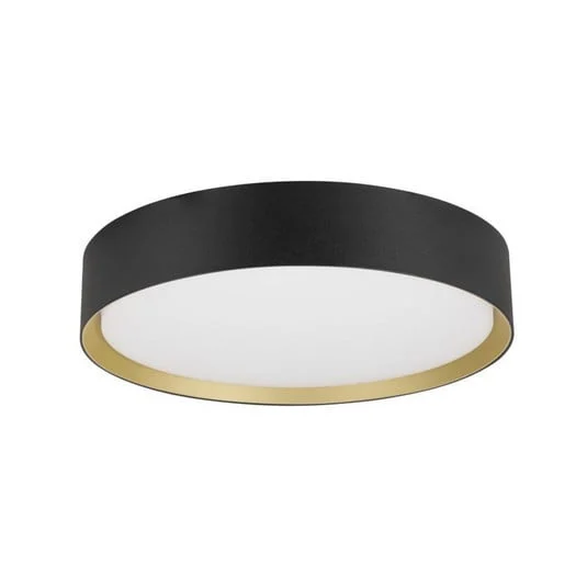 SLV Lámpara LED de techo Decona, Ø 30 cm, negro/dorado