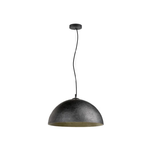 SLV Lámpara colgante Forchini, 50 cm, plástico negro/dorado