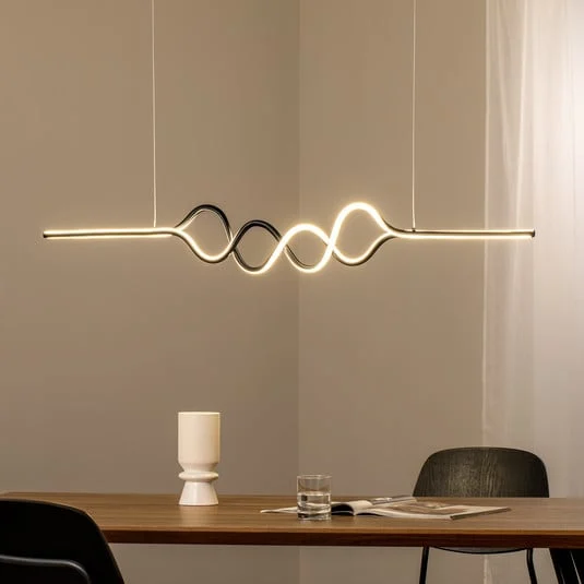 Lámpara colgante LED Ancona, metal, dorado/negro, 4000 K