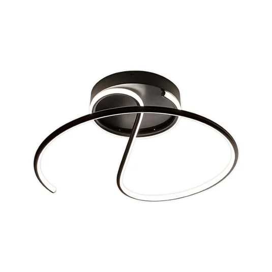 Plafón LED Delta, metal, negro, 4000 K